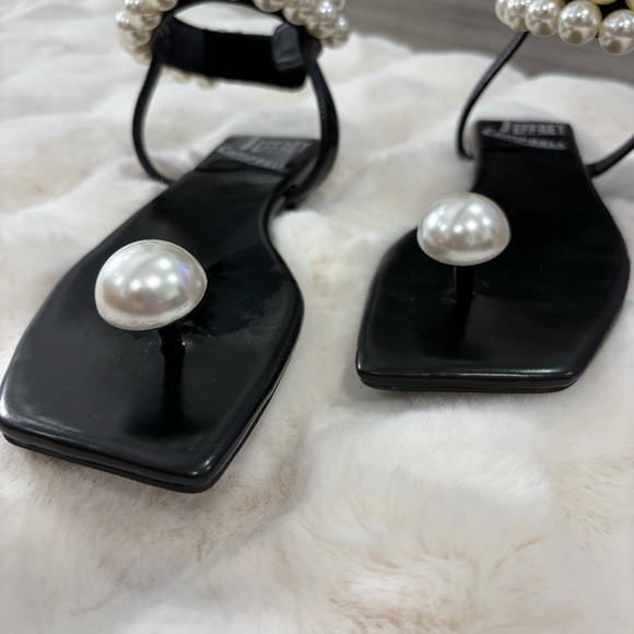 Jeffrey Campbell chateau Pearl embellished sandals in black - 7.5 - Picture 6 of 11